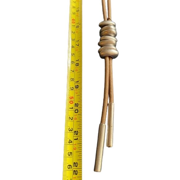 Long Lagenlook metal pewter adjustable chunky statement necklace - Picture 10 of 11